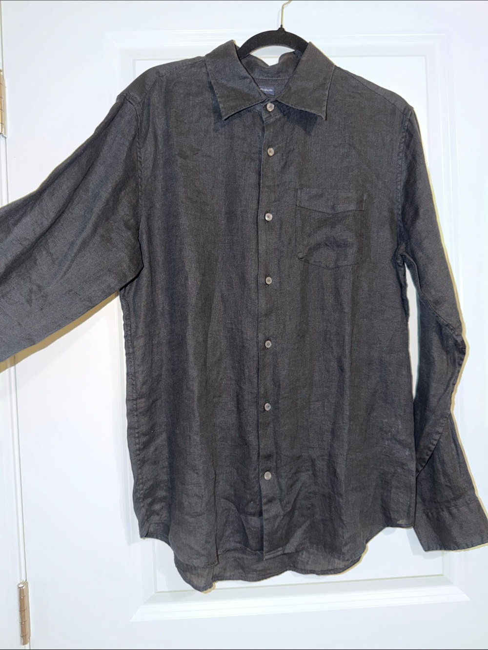 GAP Black Women's Button-Down Linen Shirt